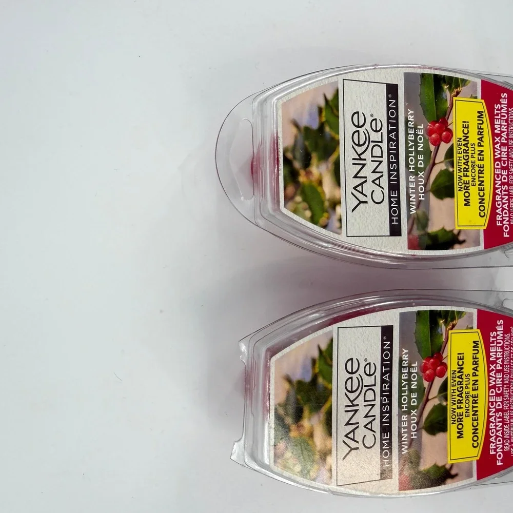 NEW 2 Yankee Candle Home Inspiration Winter Hollyberry Wax Melts‎ 75g 1574196E